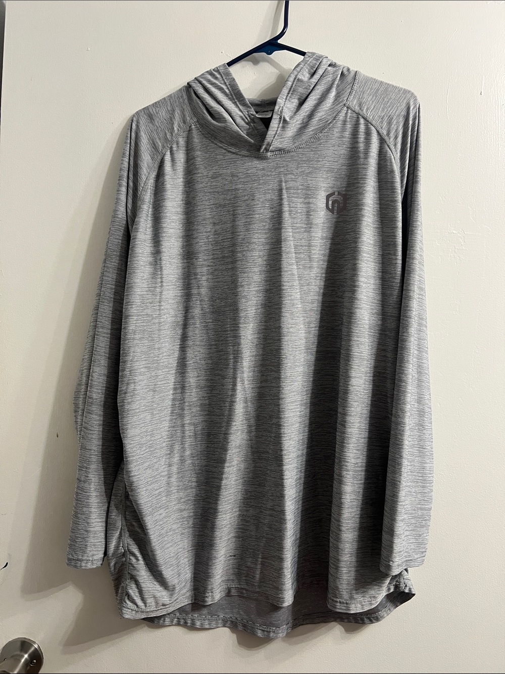 Grey light hoodie pullover